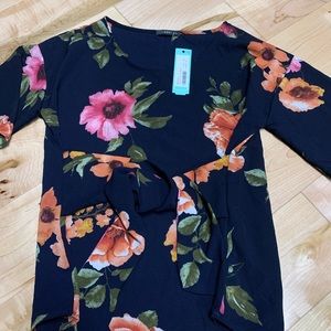 XS West Kei Julianne Tie Front Blouse - Navy - Stitch Fix